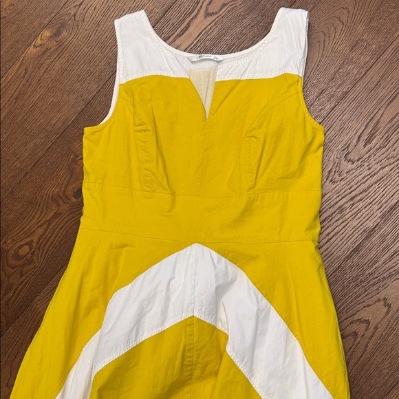 Eshatki Yellow/a white Chevron Maxi Dress size XL - Picture 2 of 5